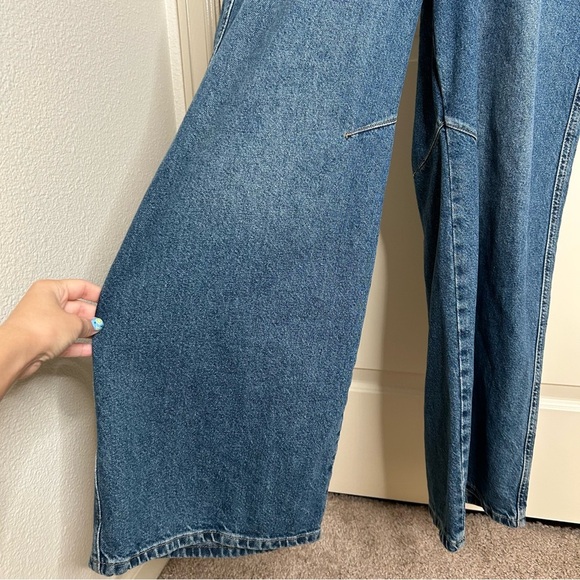 Free People - We The Free Edison Wide Leg Coverall in Cape Blue small - Picture 13 of 16